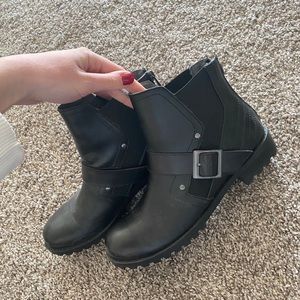 Black ankle boots